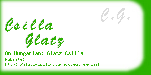 csilla glatz business card